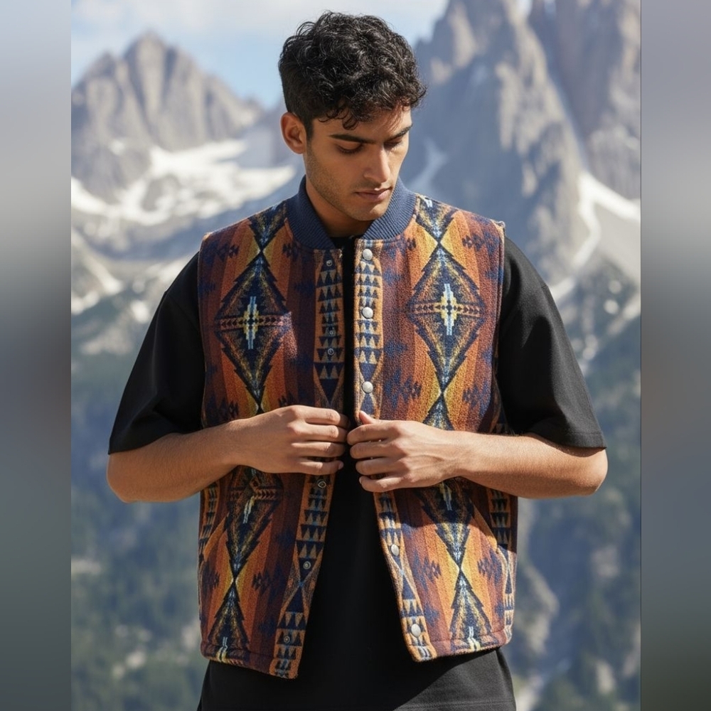 Rare Vintge! Pendleton Wool Southwestern Style Mu… - image 2